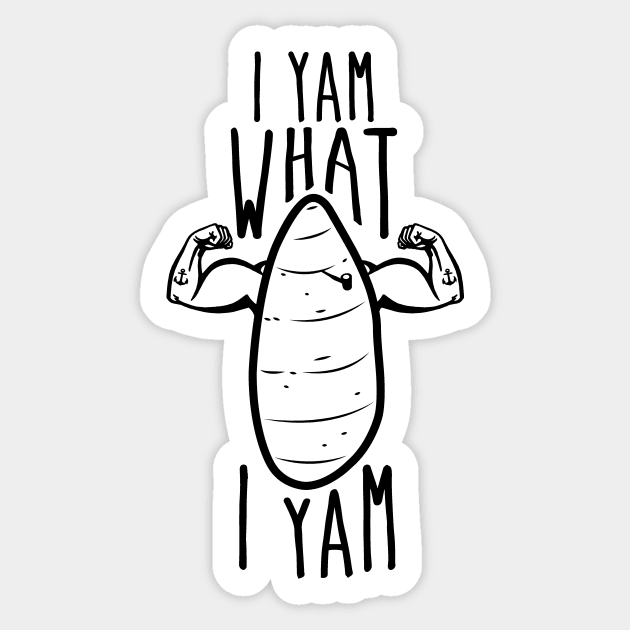 I Yam What I Yam Sticker by mikerozon